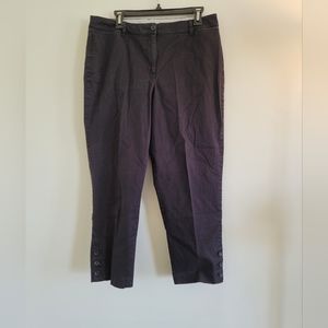 Talbots navy curvy crop pants